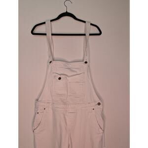Free People Ivory Utility Denim Overalls 29 Straight Leg Workwear Utility Boho